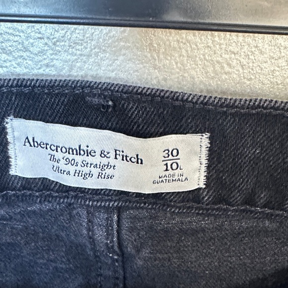 Abercrombie & Fitch 90s straight ultra high rise criss-cross waist sz 10L - Picture 6 of 9